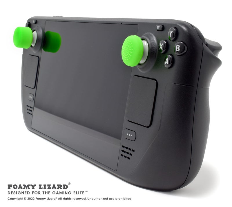 Foamy Lizard AceShot Thumb Grips (8pc) for Xbox One (Series X, S) & Steamdeck by Foamy Lizard â€“ Sweat Free 100% Silicone Precision Raised Antislip Rubber Analog Stick Grips for Xbox One Controller (8 Grips) Green - Image 4